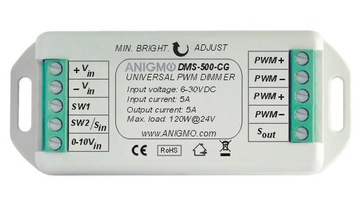 Universal 5A LED dimmer (common ground connection)