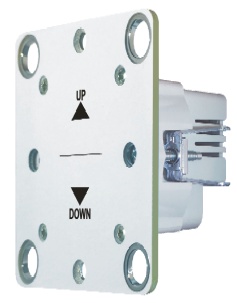 Directional Touchless switch (horizontal mounting) + White Glass directional Switch plate