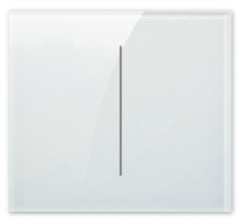 Dual Touchless Switch (horizontal mounting) + White Glass dual Switch plate (line)
